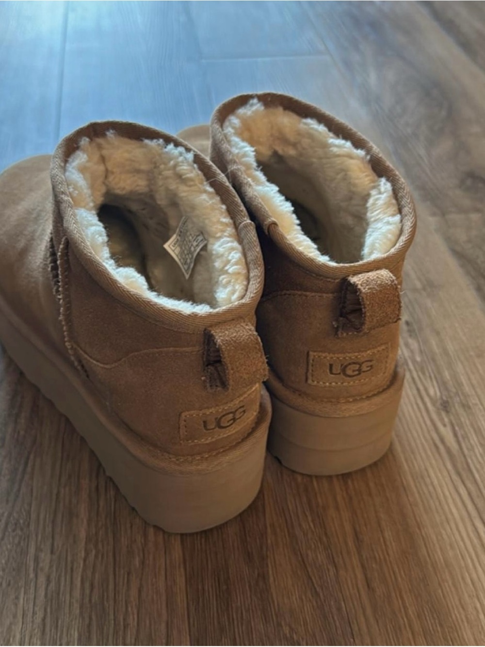 UGG Chestnut Suede Shearling-Lined Ankle Boots